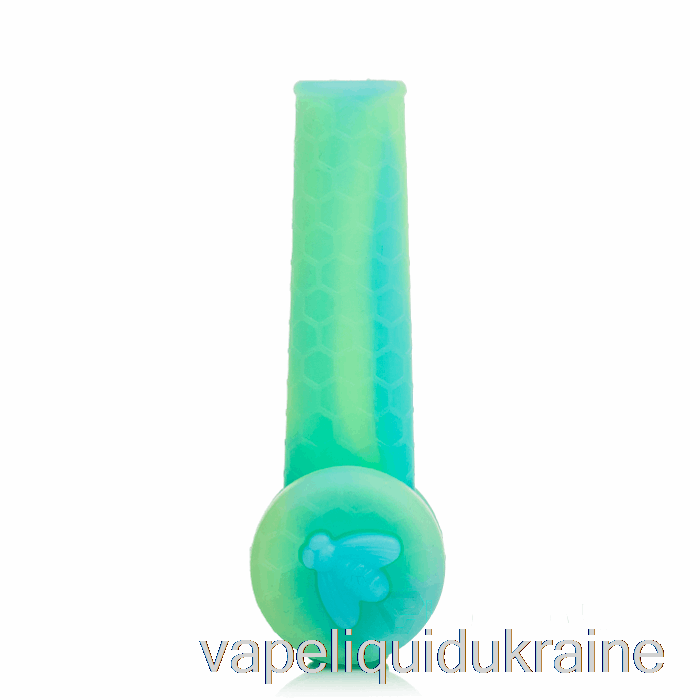 Vape Ukraine Stratus Trio Silicone Pipe Aqua Glow (UV Blue / UV Green)